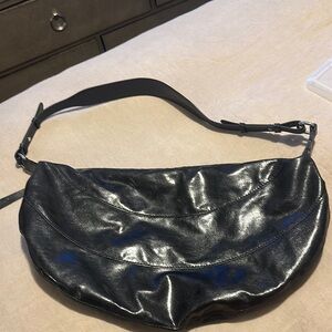 Black Leather Shoulder Bag